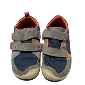 Plae TY Nylon Sneakers KIDS Size 11 Blue Gray Orange Pink